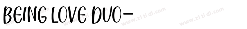 being love duo字体转换